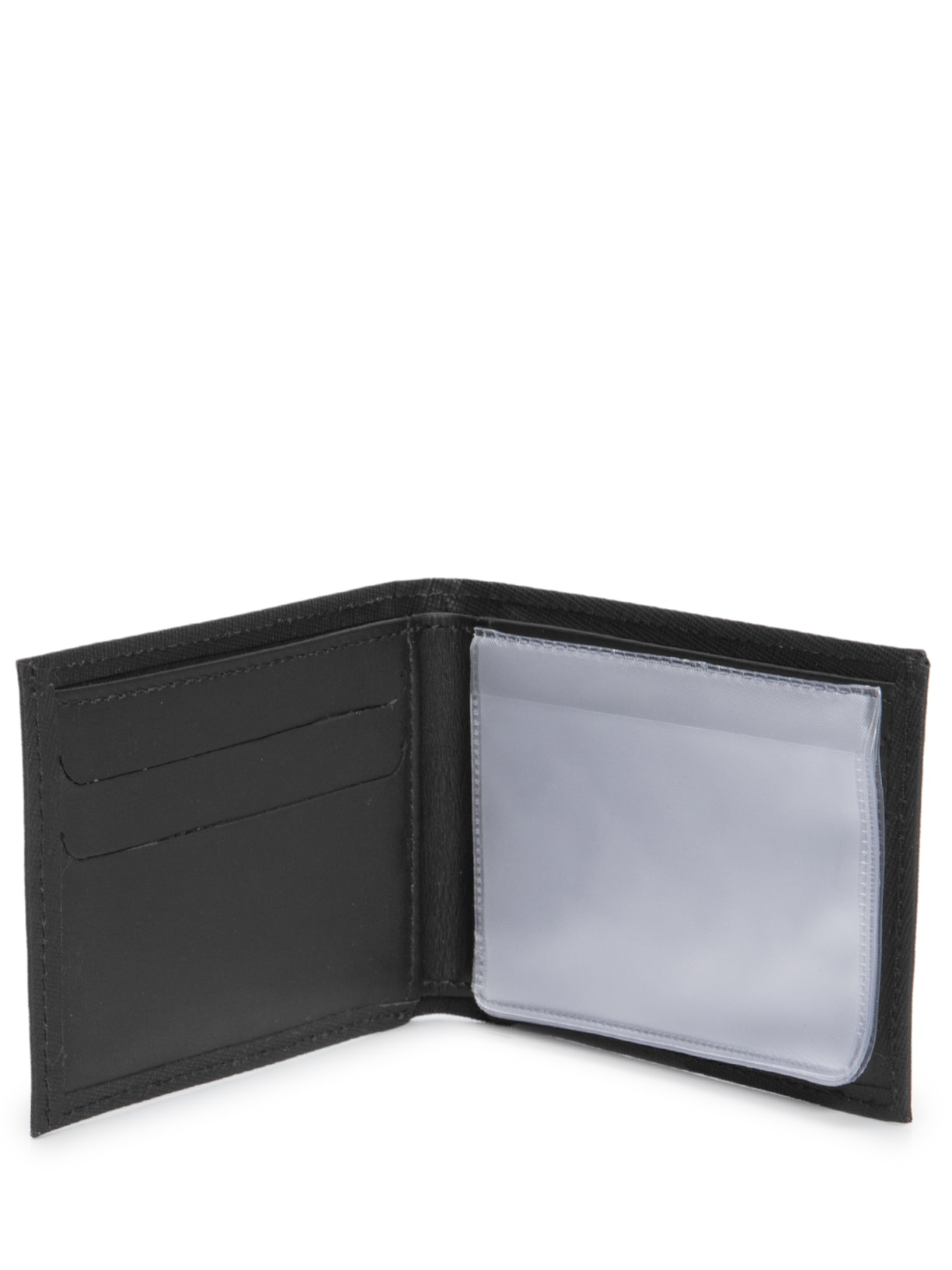 Carteira Masculina De Couro Preto '2 Essential