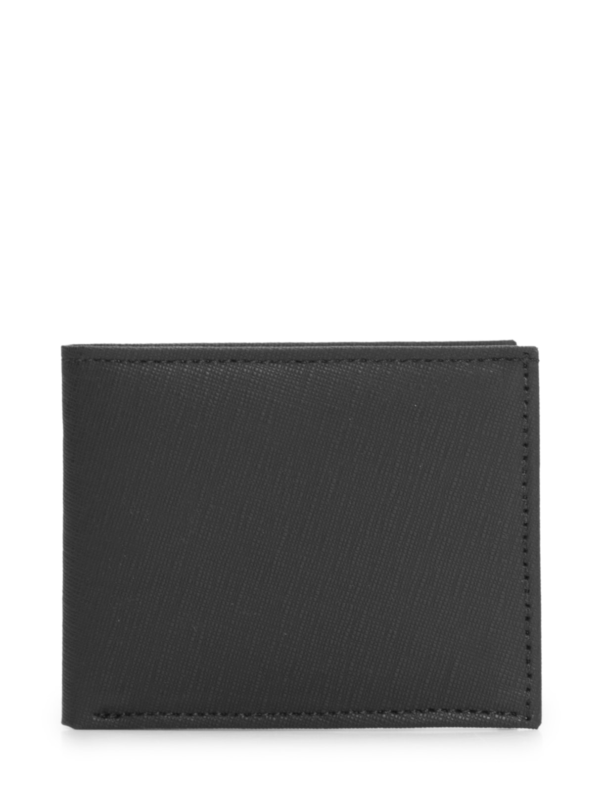 Carteira Masculina De Couro Preto '2 Essential