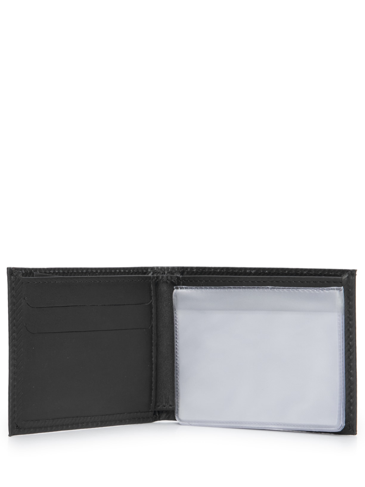 Carteira Masculina De Couro Preto '2 Essential