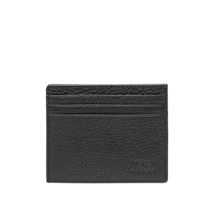 Carteira Masculina Diesel Card Case In Grained Leather - Preto