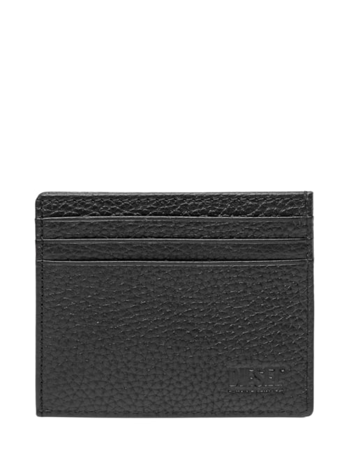 Carteira Masculina Diesel Card Case In Grained Leather - Preto