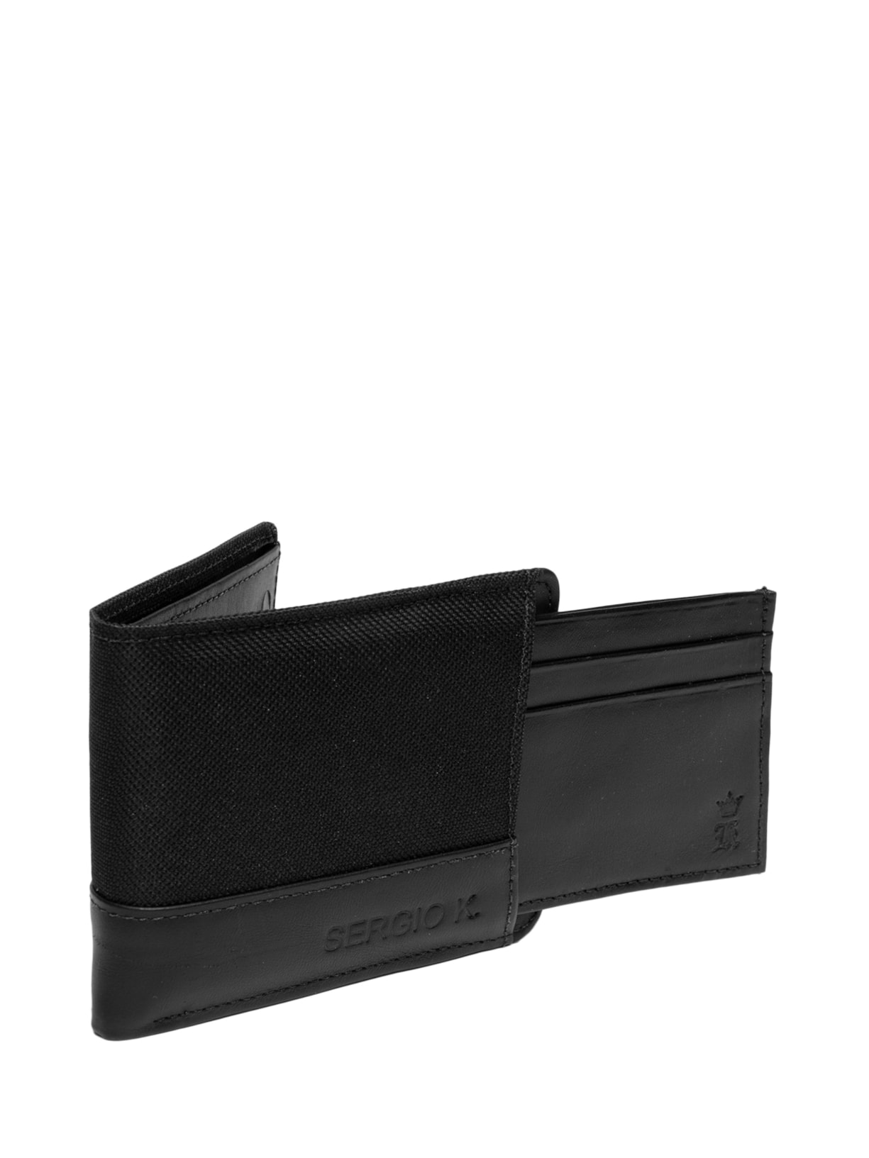 Carteira Masculina Dupla De Nylon Preto Sergio K