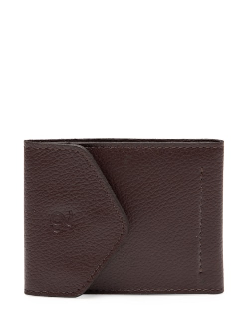 Carteira Masculina Em Couro - Marrom