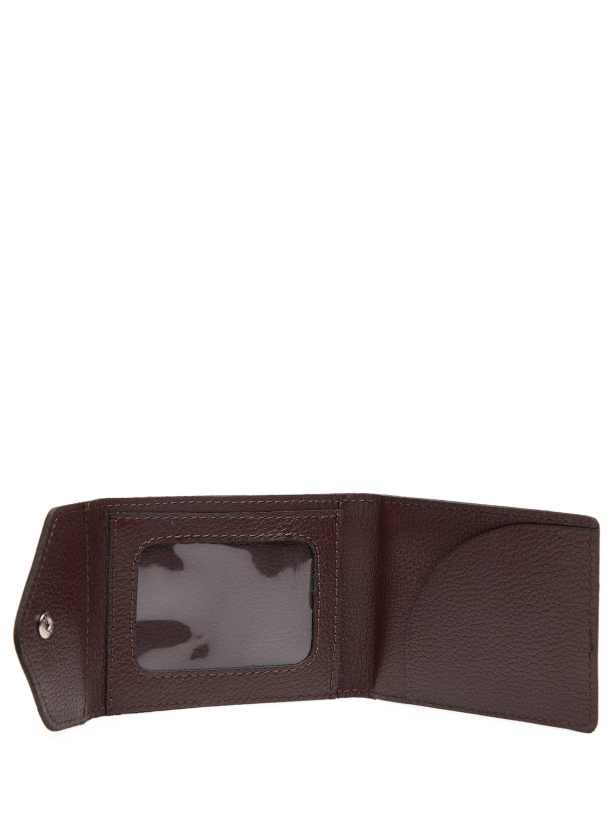 Carteira Masculina Em Couro Marrom '2 Essential