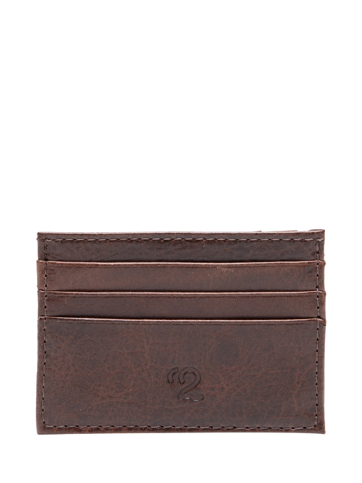 Carteira Masculina Em Couro Marrom '2 Essential