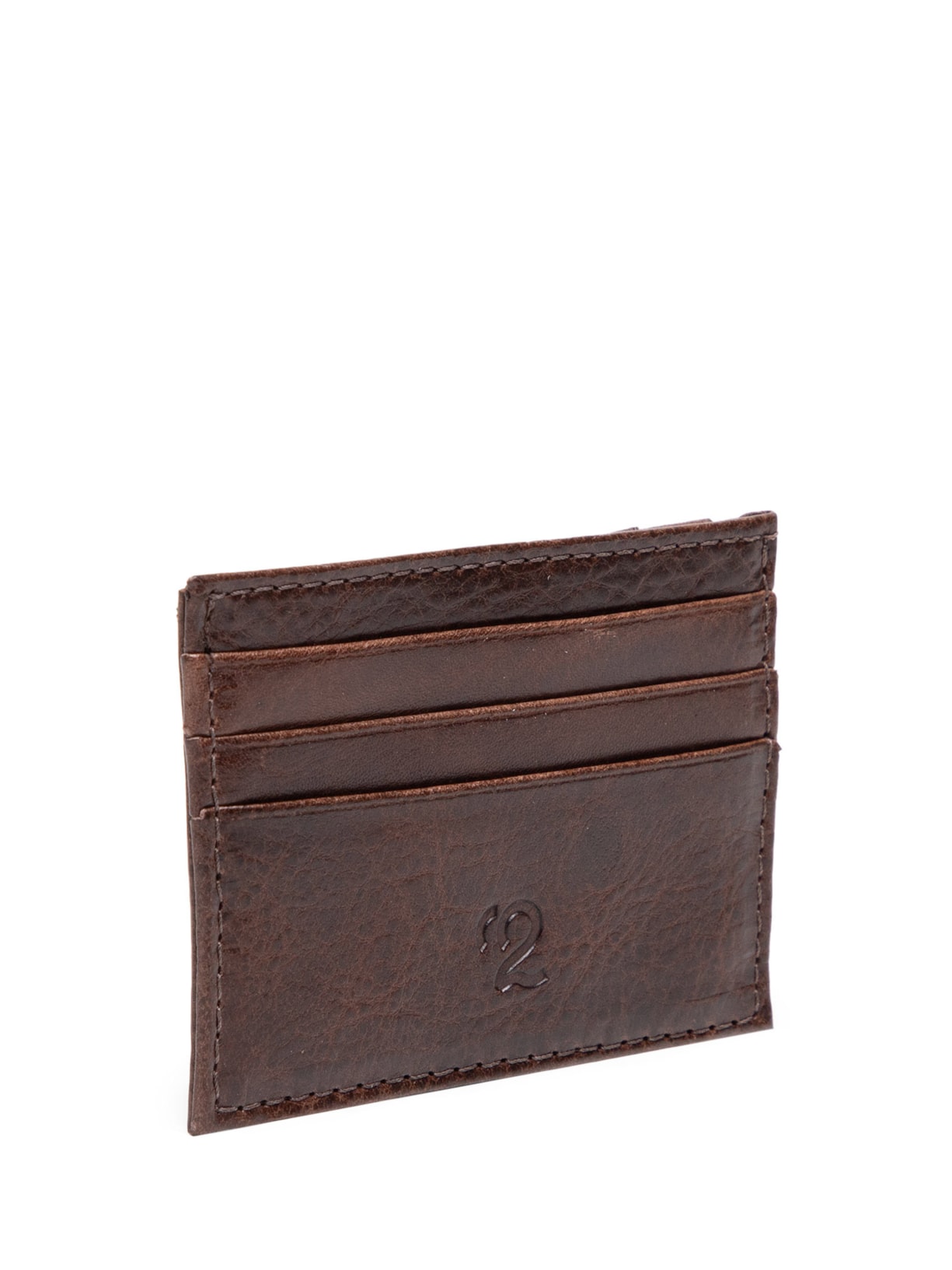 Carteira Masculina Em Couro Marrom '2 Essential