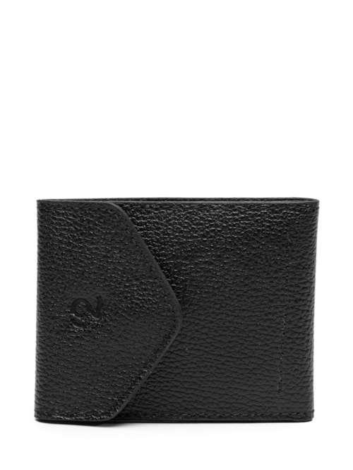 Carteira Masculina Em Couro - Preto