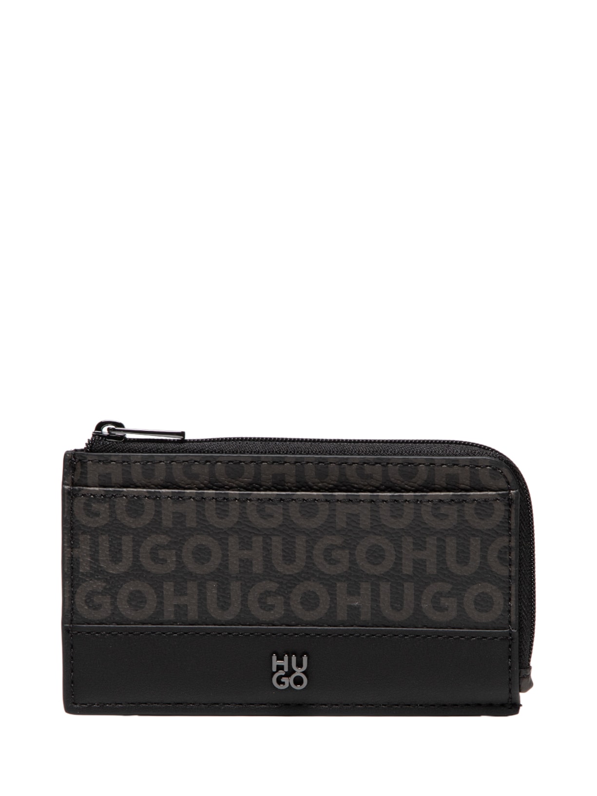 Carteira Masculina Leather Quantic_Zip_Ccase M 102 Preto Hugo