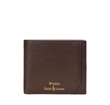 Carteira Masculina Medium Pebble Leather Billford - Marrom