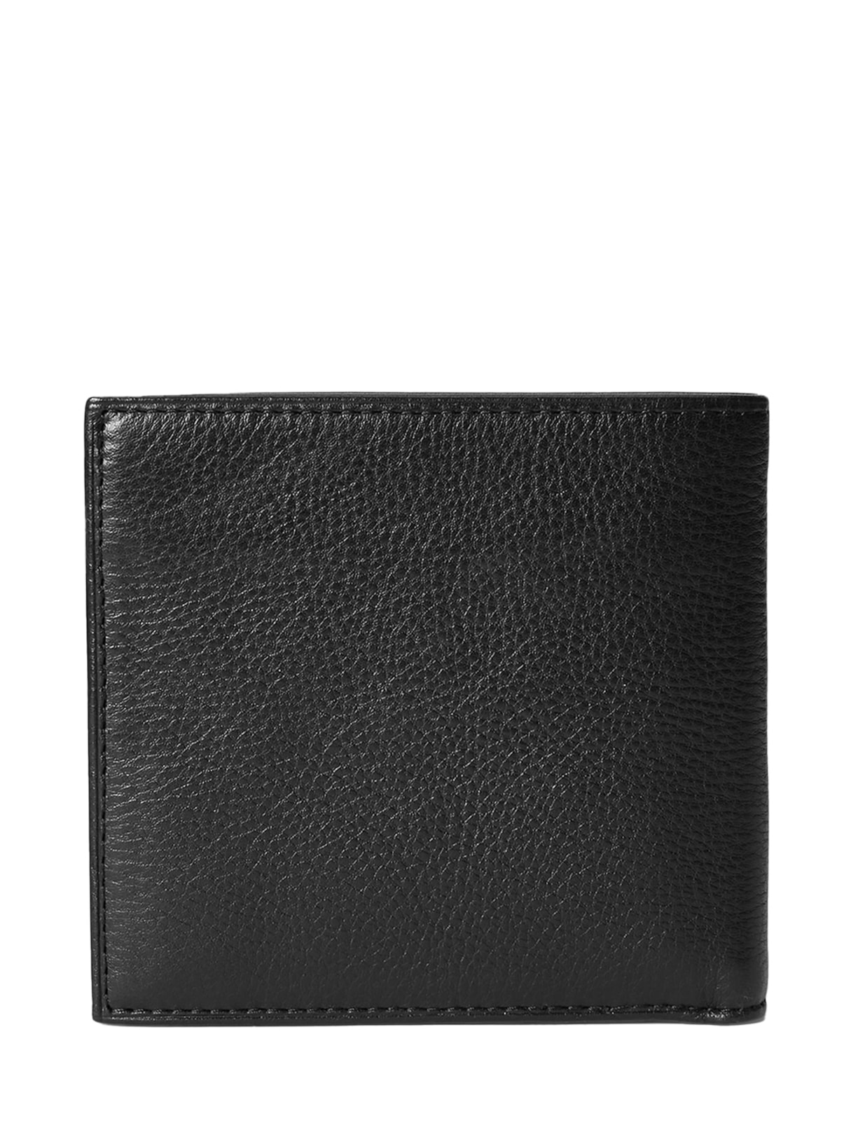 Carteira Masculina Pebbled Leather Wallet/Billfold Preto Polo Ralph Lauren