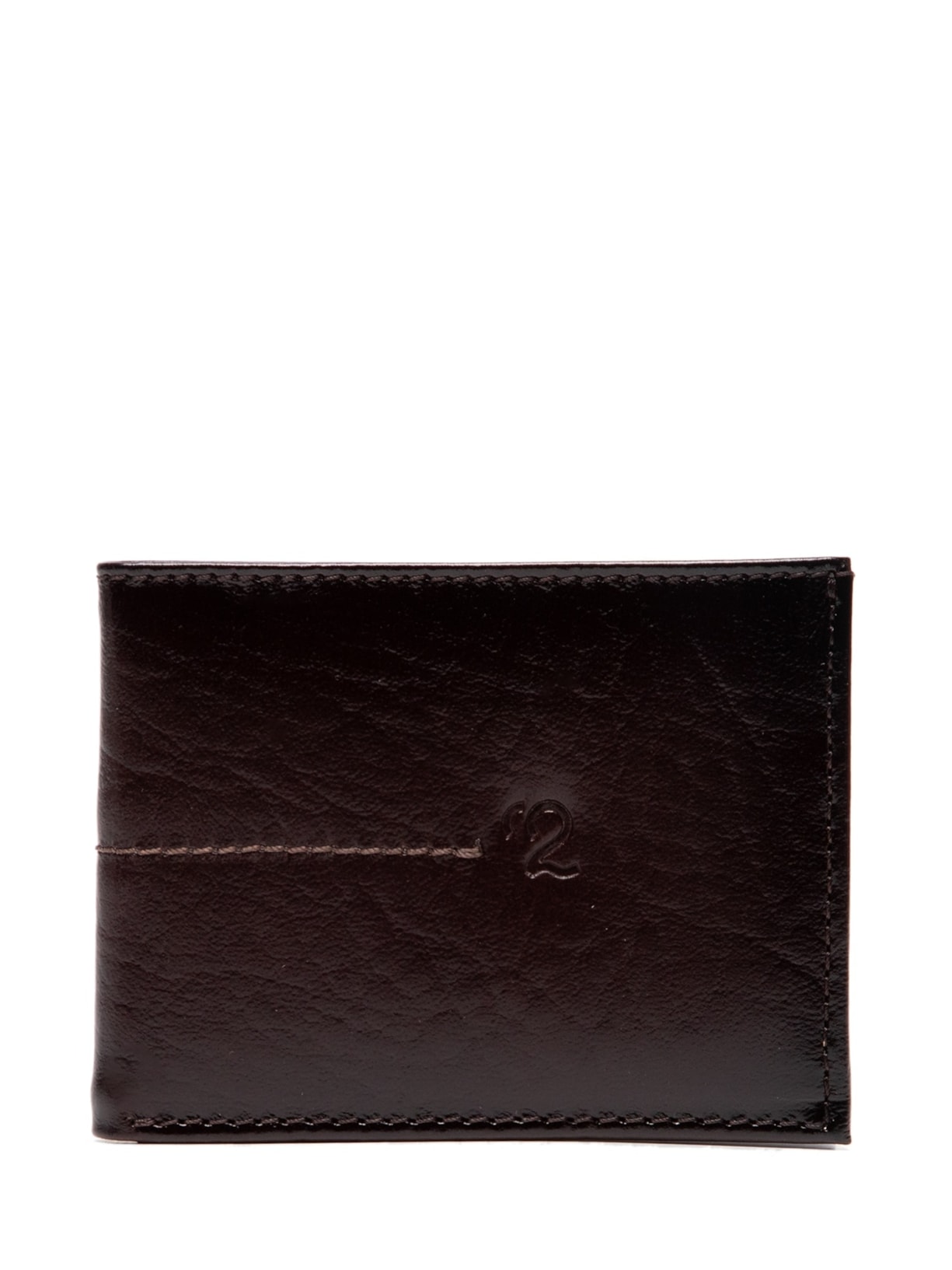 Carteira Masculina Textura em Couro - Marrom