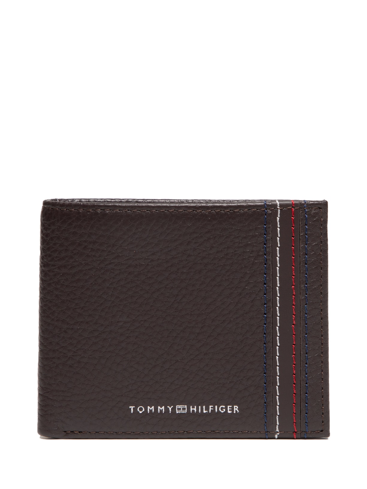 Carteira Masculina TH Central Mini Em Couro Marrom Tommy Hilfiger
