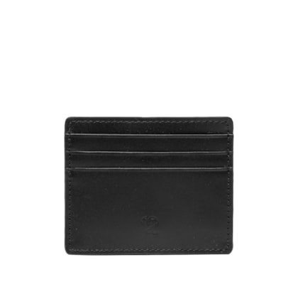 Carteira Porta Cartão Masculina em Couro  - Preto