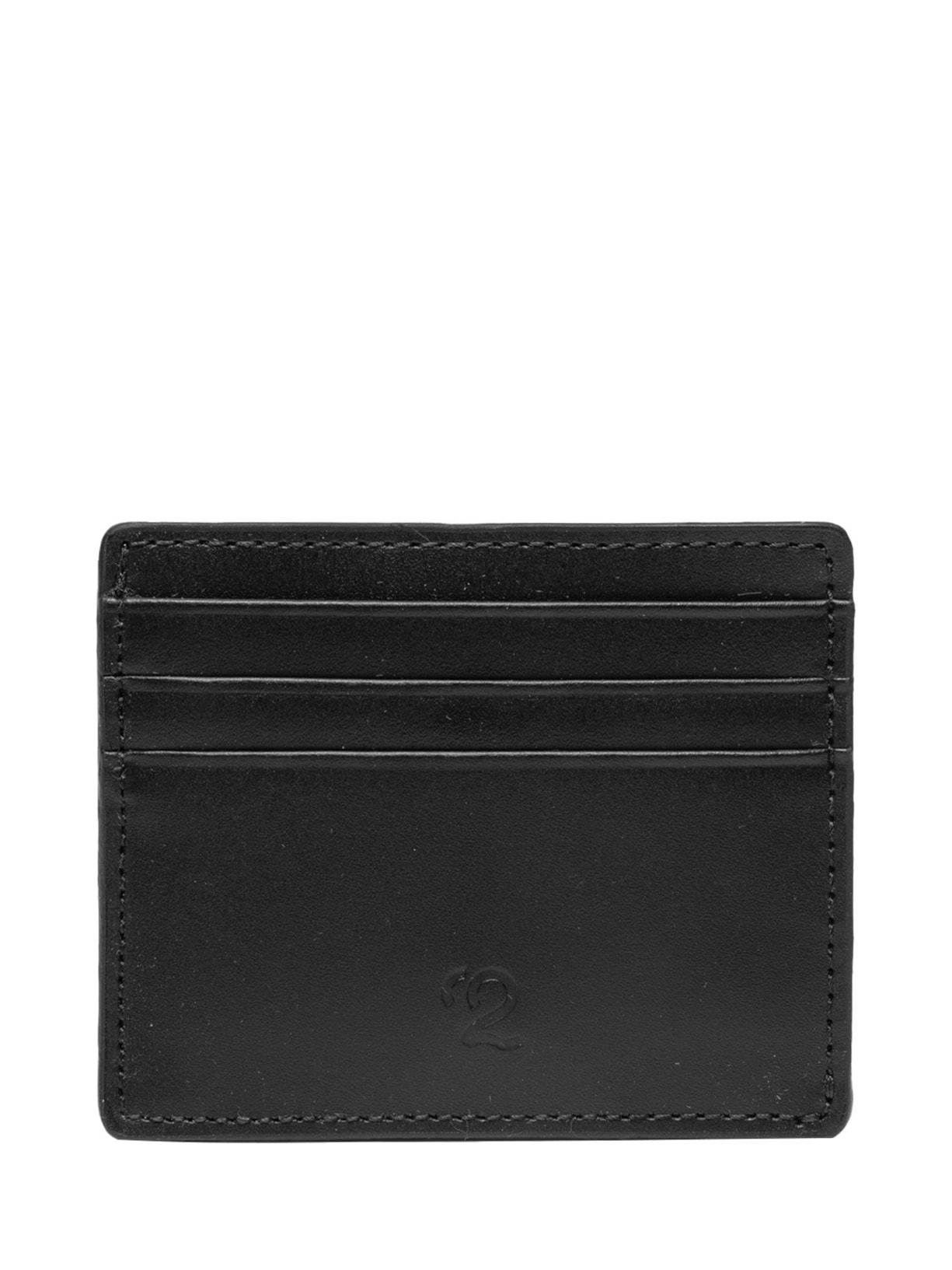 Carteira Porta Cartão Masculina em Couro - Preto