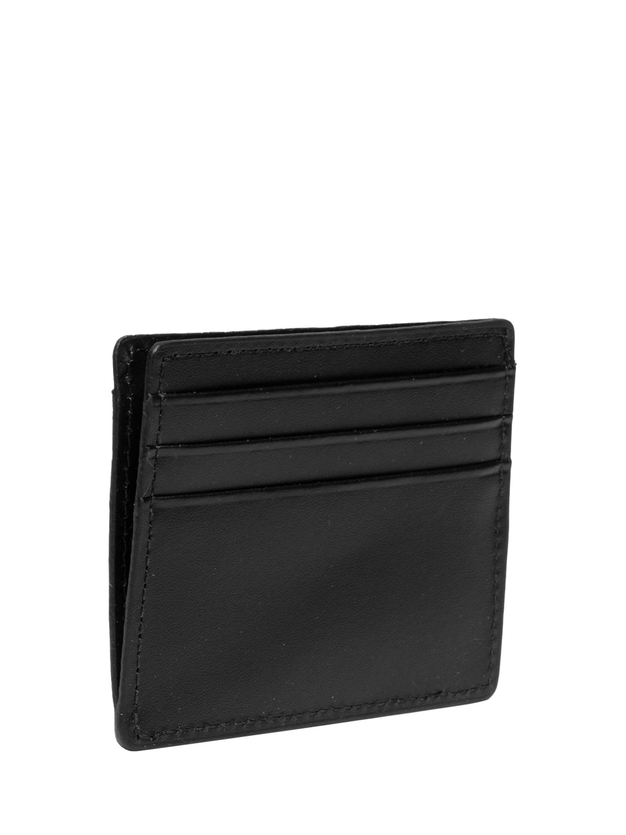 Carteira Porta Cartão Masculina em Couro  Preto '2 Essential