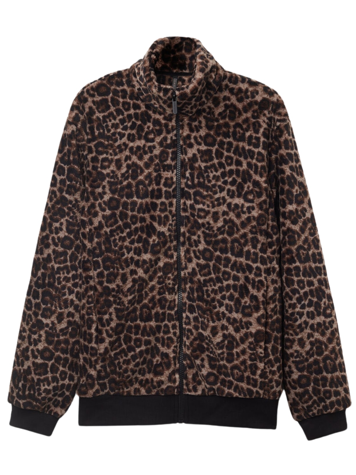 Casaco Bomber Peluciado Luxurious Leopard - Marrom