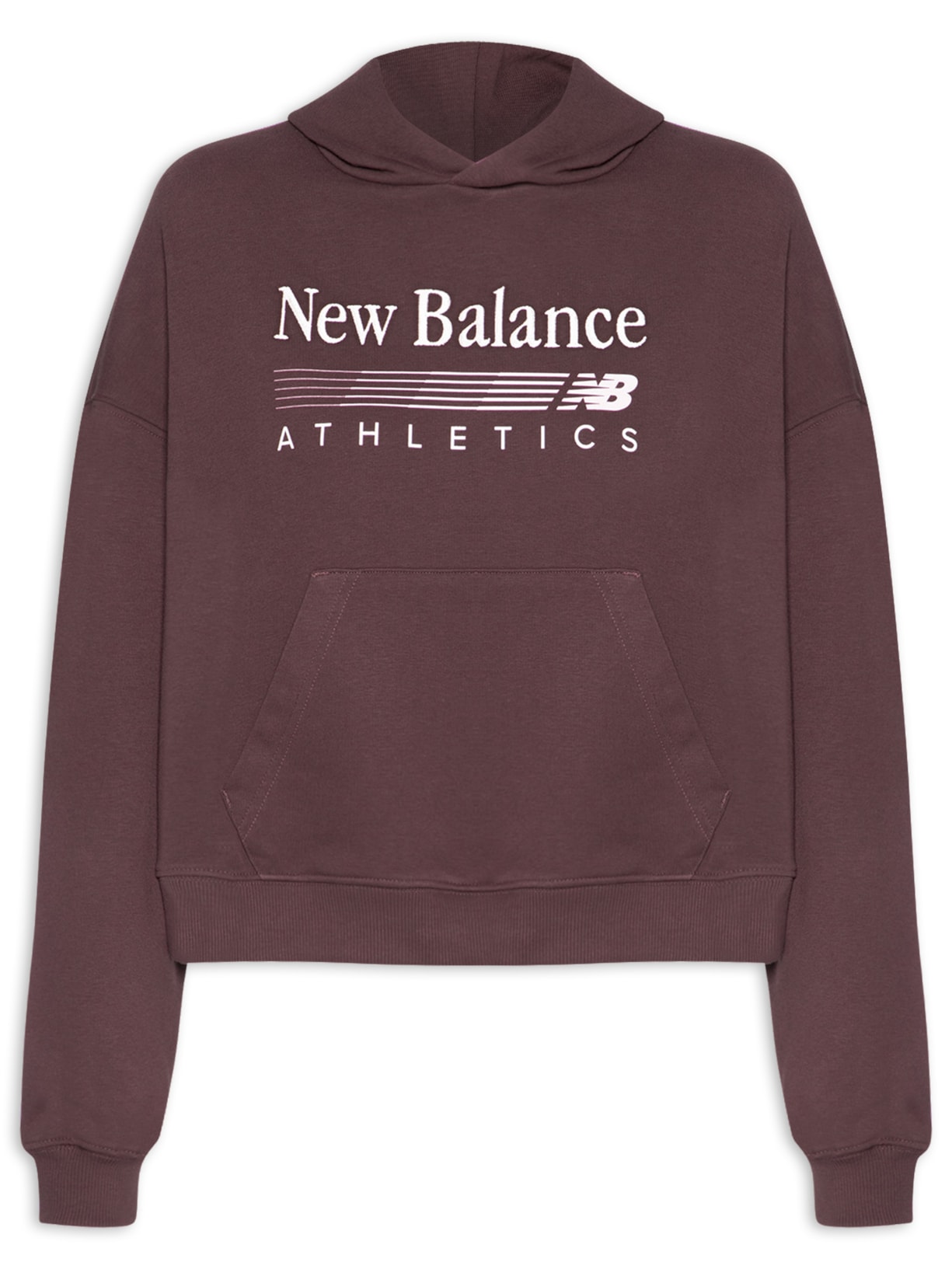 Casaco com Capuz Feminino Trackside Marrom New Balance