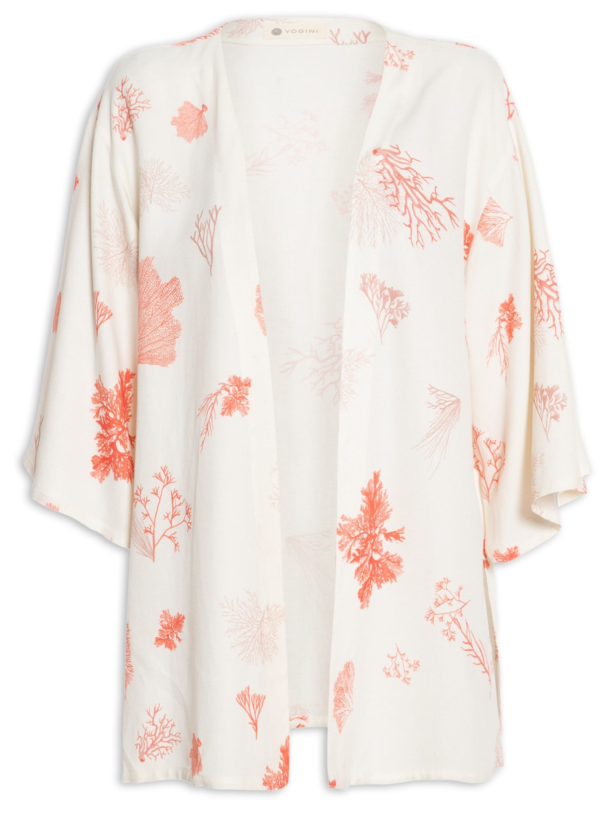 Casaco Coral Viscose Linho Corais