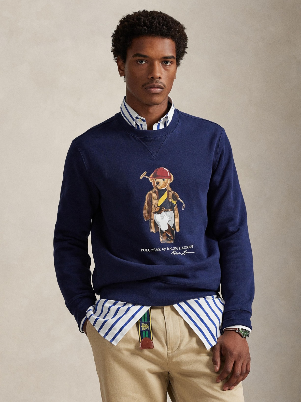 Casaco De Moletom Masculino Bear Seasonal Azul Polo Ralph Lauren