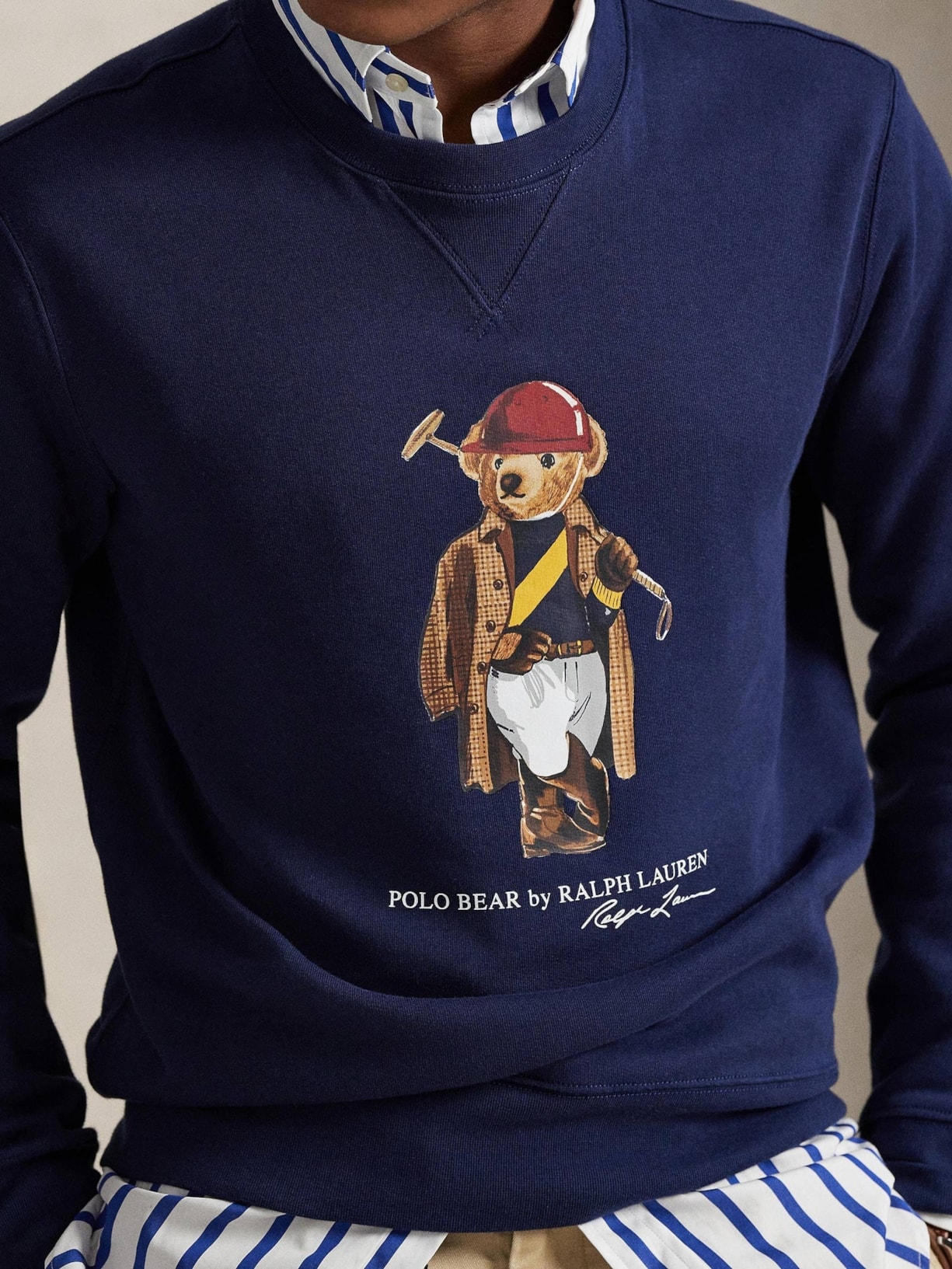 Casaco De Moletom Masculino Bear Seasonal Azul Polo Ralph Lauren