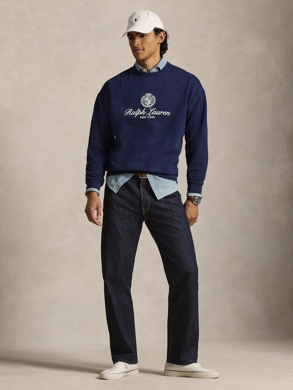 Casaco De Moletom Masculino Bordado Preppy Azul Polo Ralph Lauren