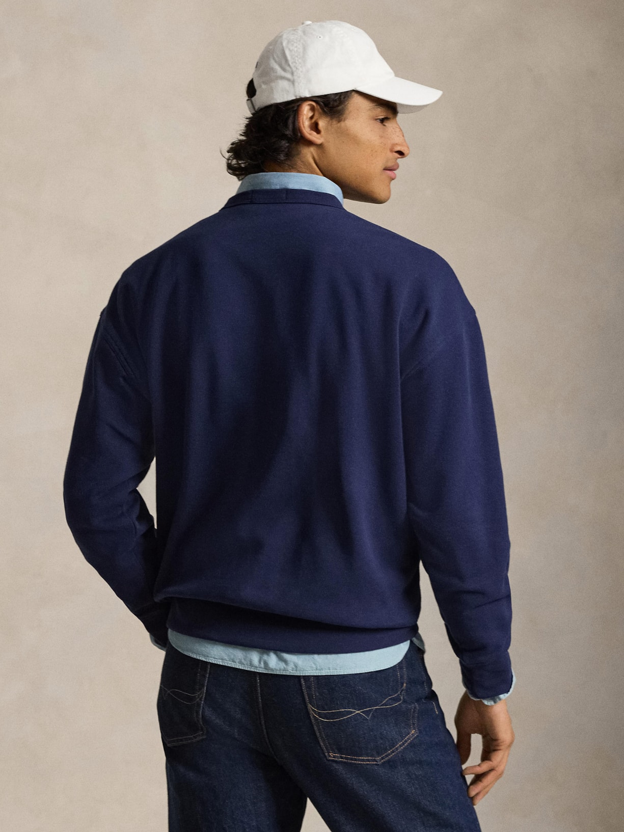 Casaco De Moletom Masculino Bordado Preppy Azul Polo Ralph Lauren