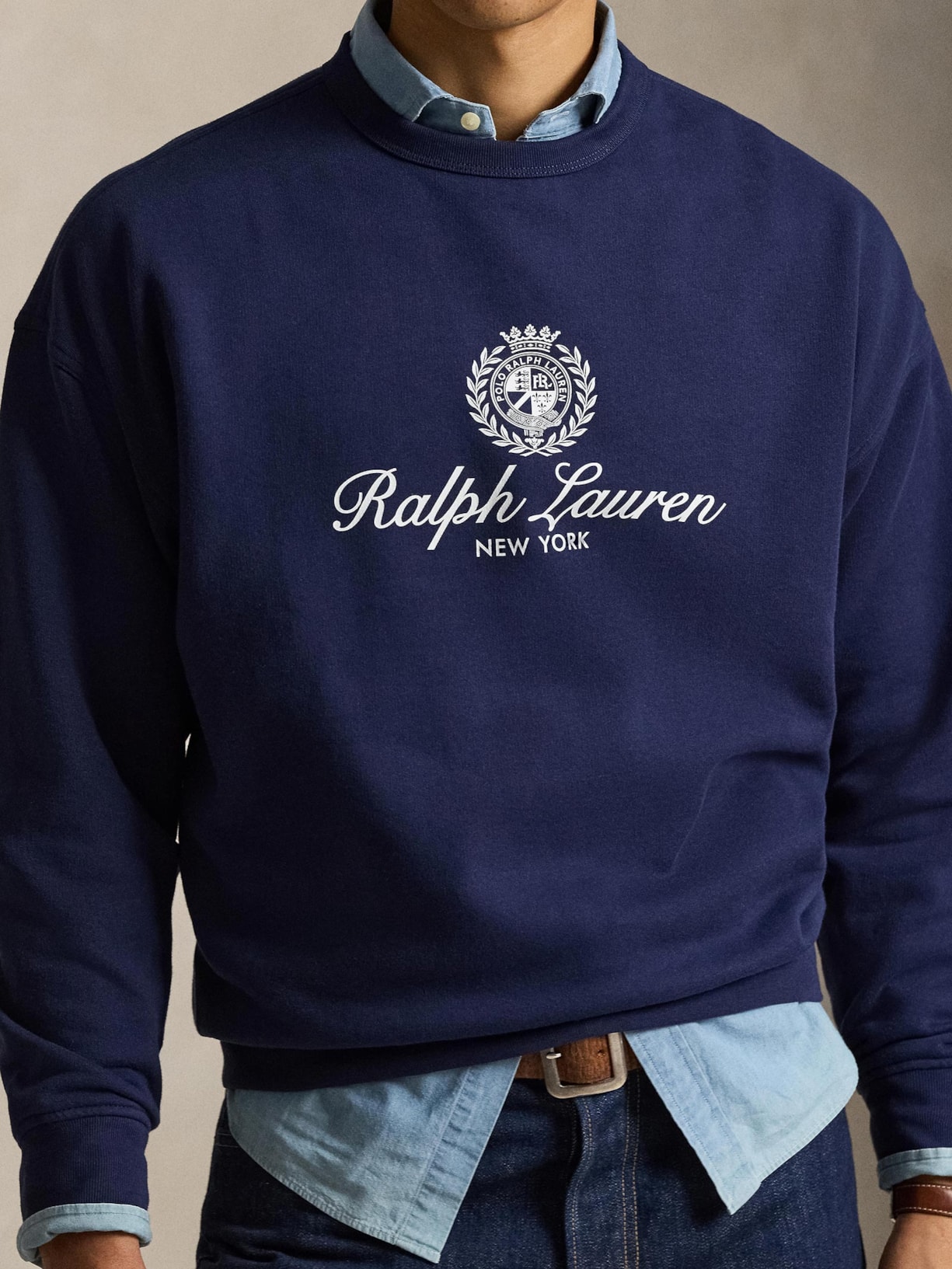 Casaco De Moletom Masculino Bordado Preppy Azul Polo Ralph Lauren