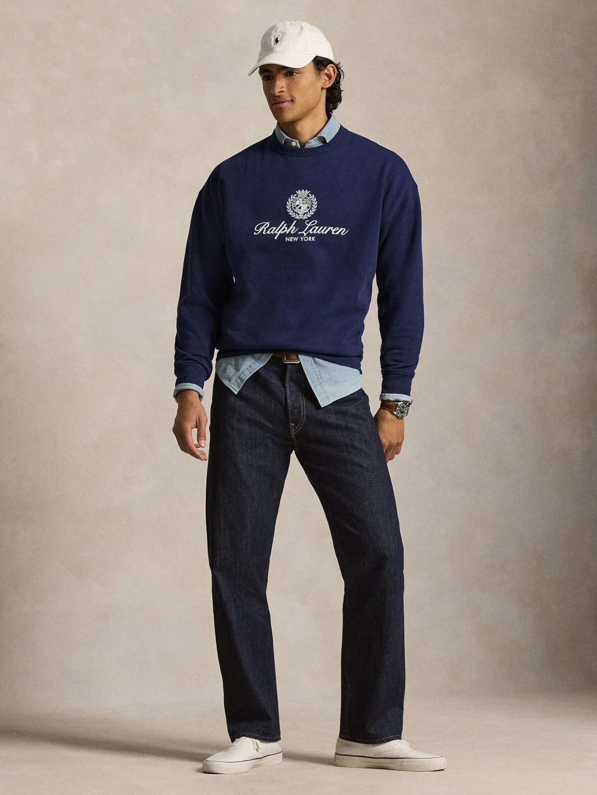 Casaco De Moletom Masculino Bordado Preppy Azul Polo Ralph Lauren