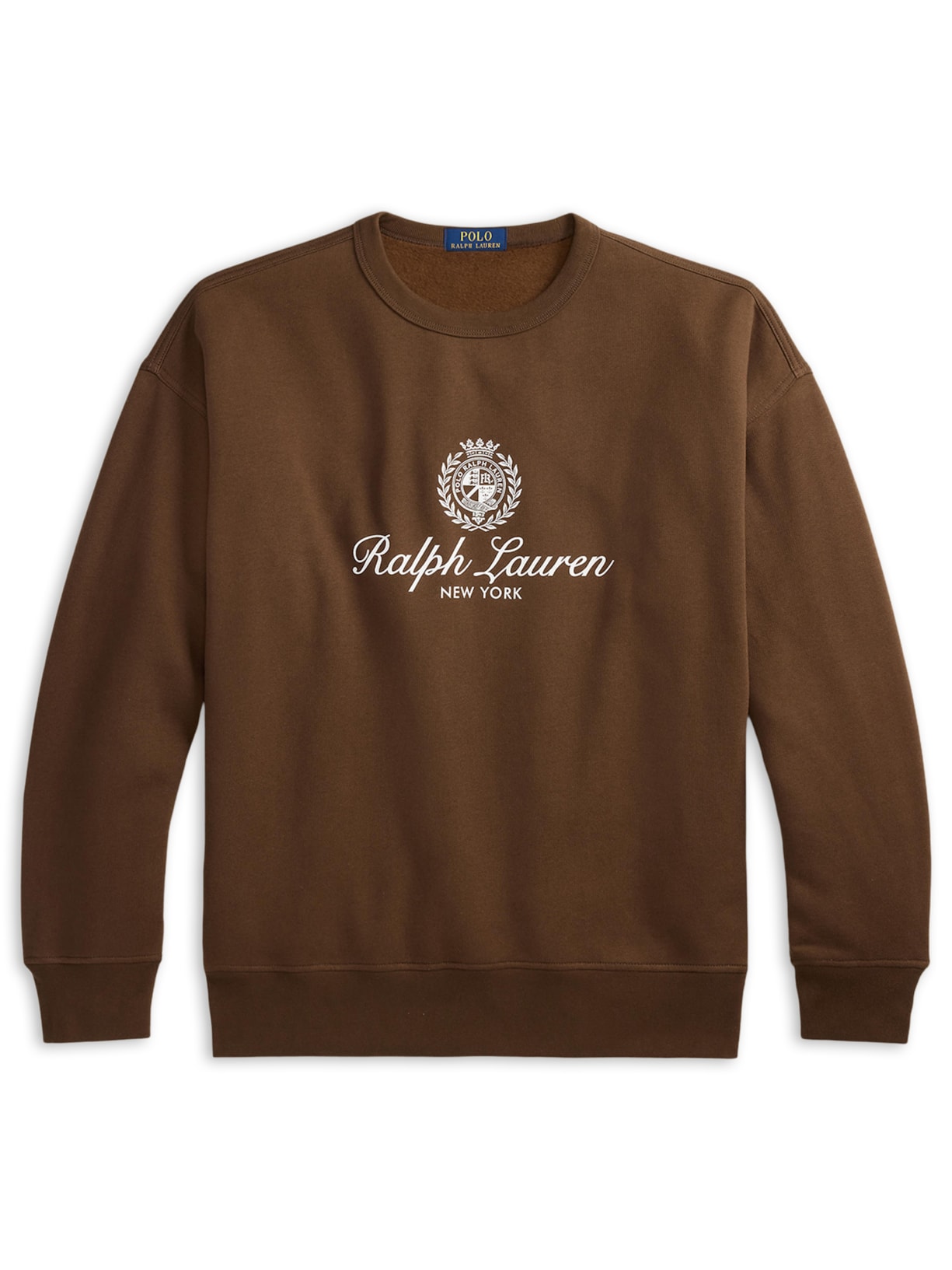 Casaco De Moletom Masculino Bordado Preppy Marrom Polo Ralph Lauren