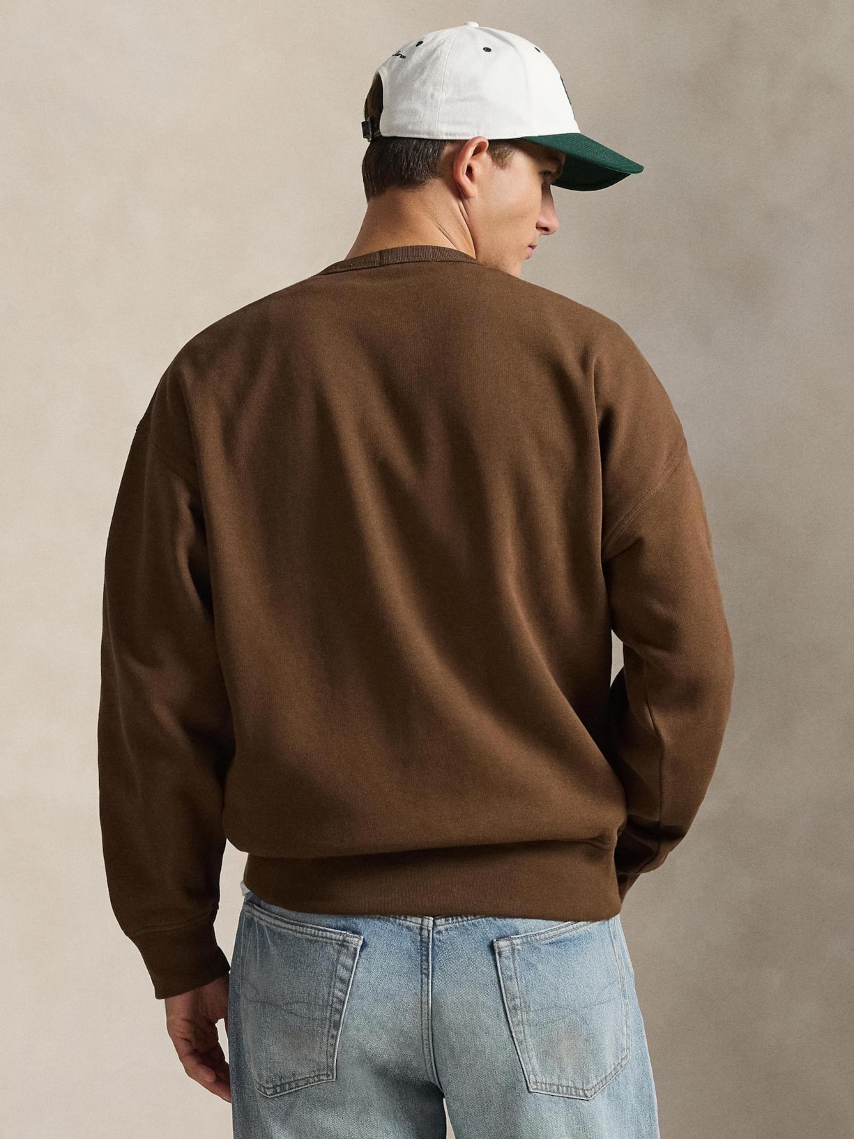 Casaco De Moletom Masculino Bordado Preppy Marrom Polo Ralph Lauren