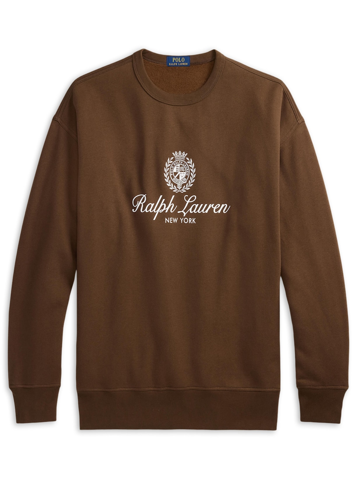 Casaco De Moletom Masculino Bordado Preppy - Marrom