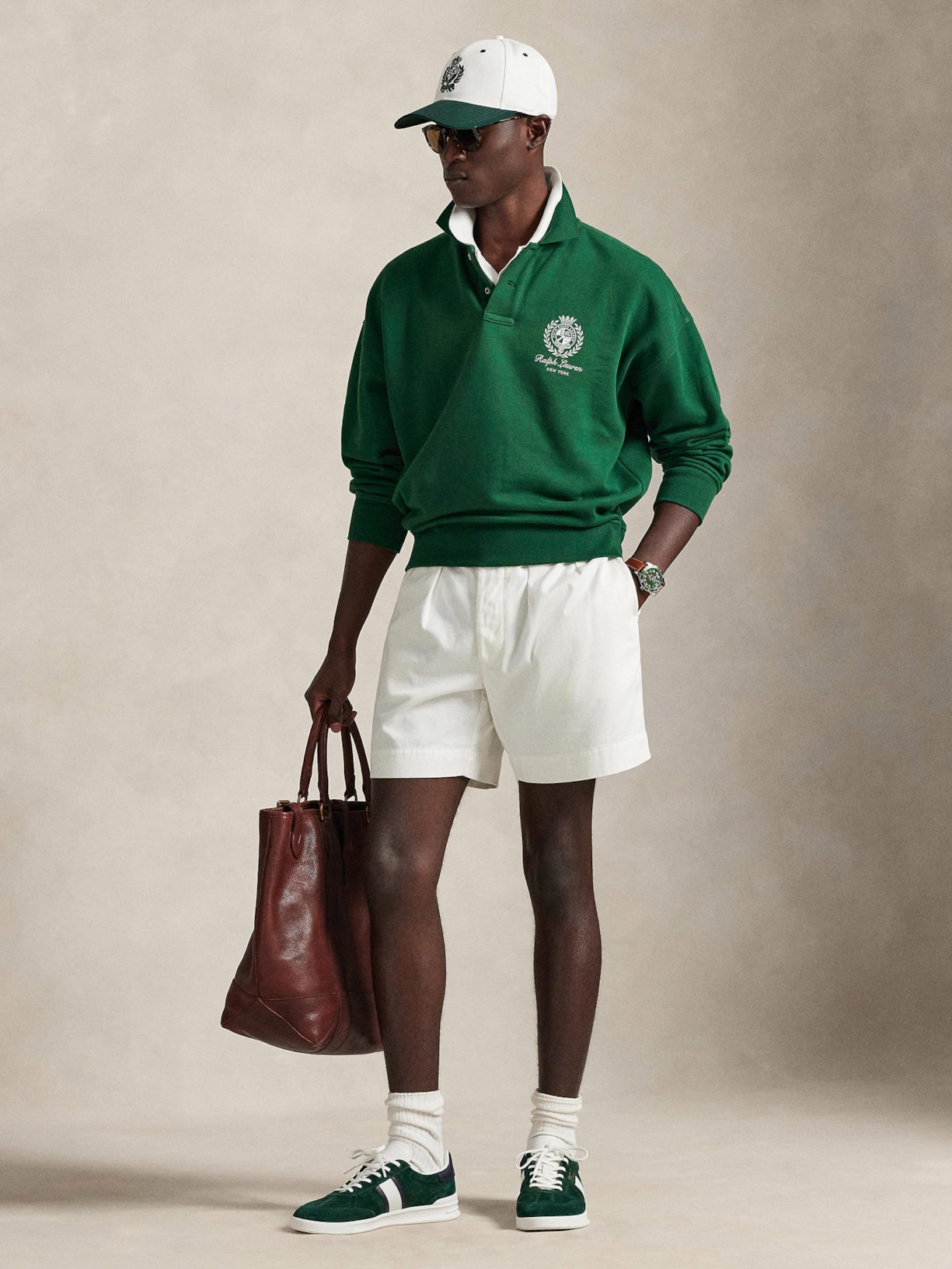 Casaco De Moletom Masculino Bordado Preppy Verde Polo Ralph Lauren