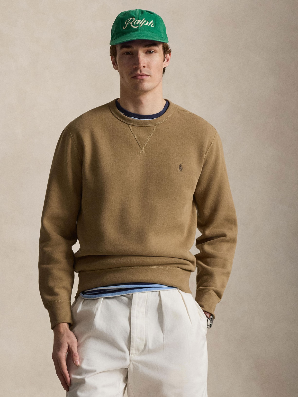 Casaco De Moletom Masculino Classic Logo Bordado Marrom Polo Ralph Lauren