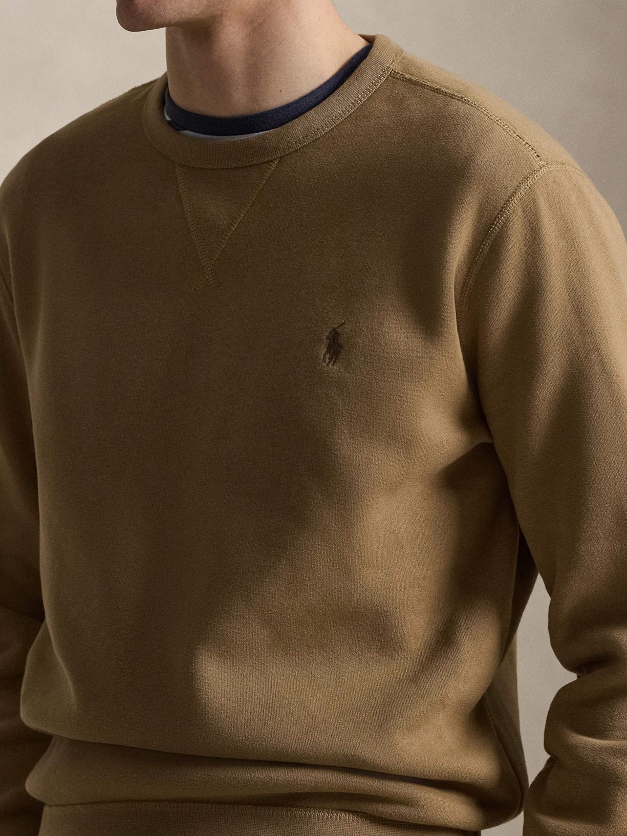 Casaco De Moletom Masculino Classic Logo Bordado Marrom Polo Ralph Lauren