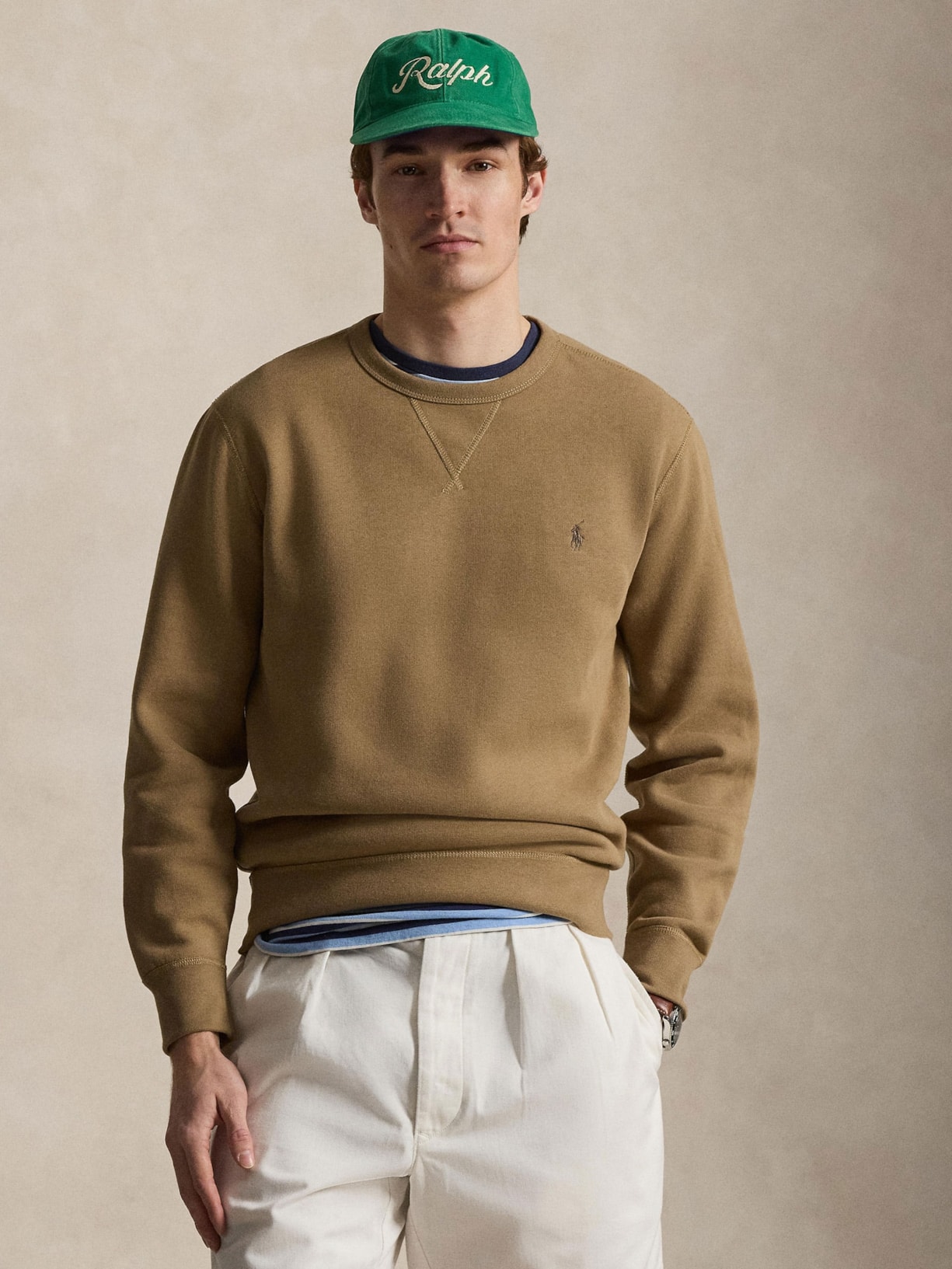 Casaco De Moletom Masculino Classic Logo Bordado Marrom Polo Ralph Lauren