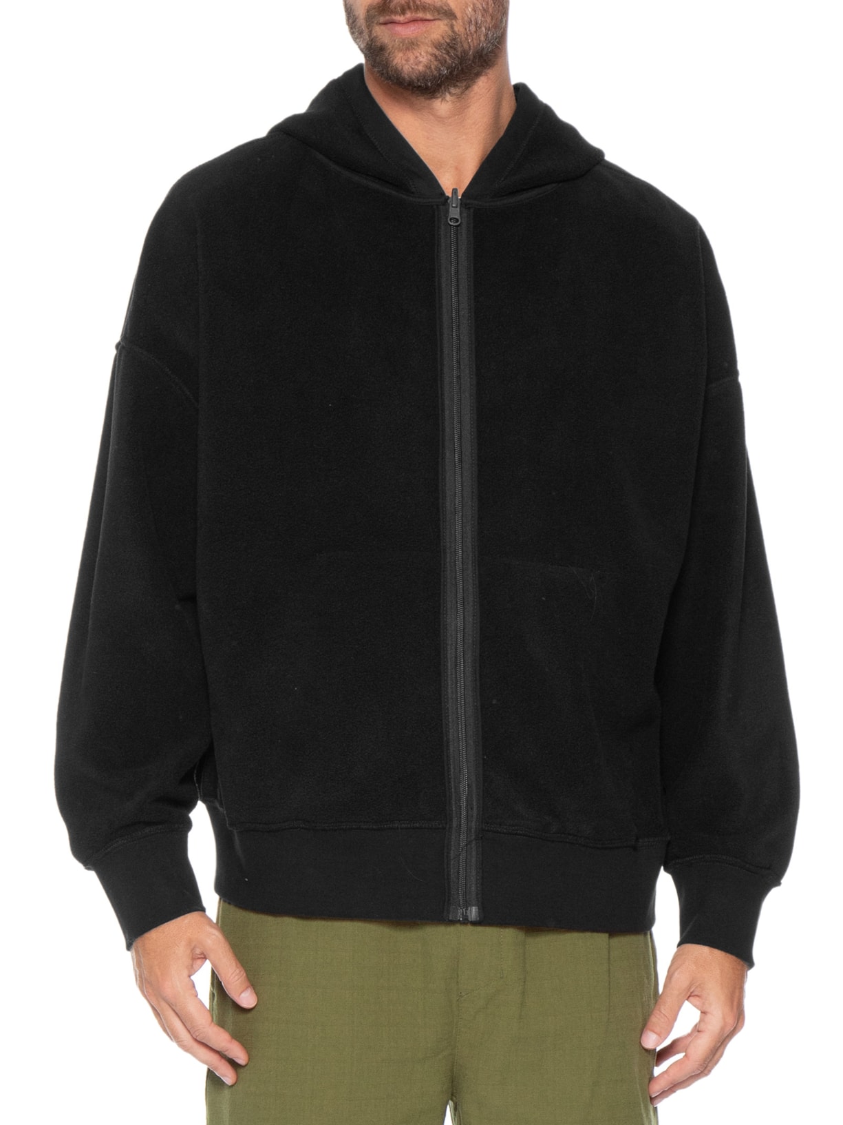 Casaco de Moletom Masculino com Capuz Double Preto Osklen