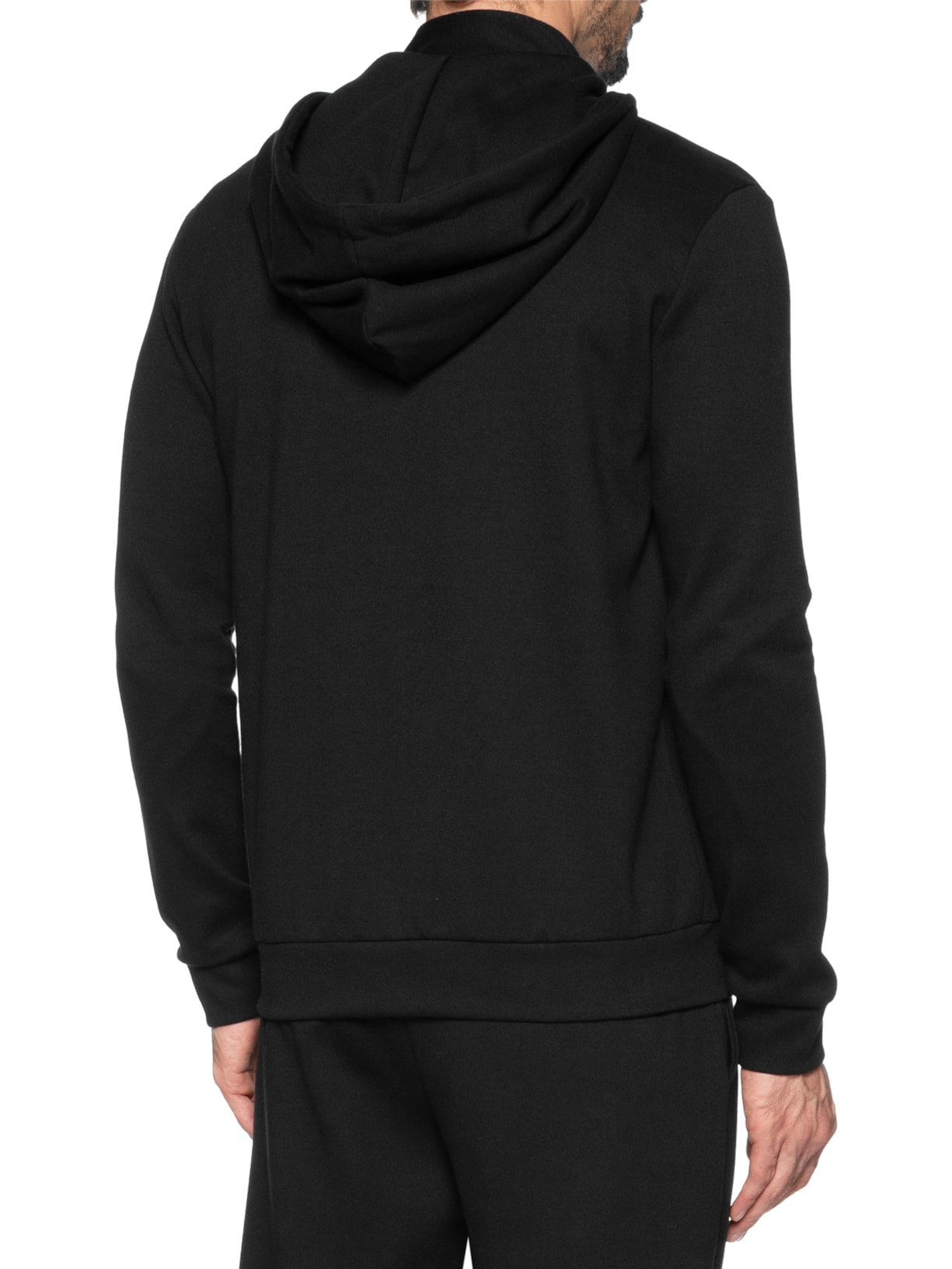 Casaco de Moletom Masculino com Capuz e Zíper em Pima Cotton Preto Paramount Alfaiataria