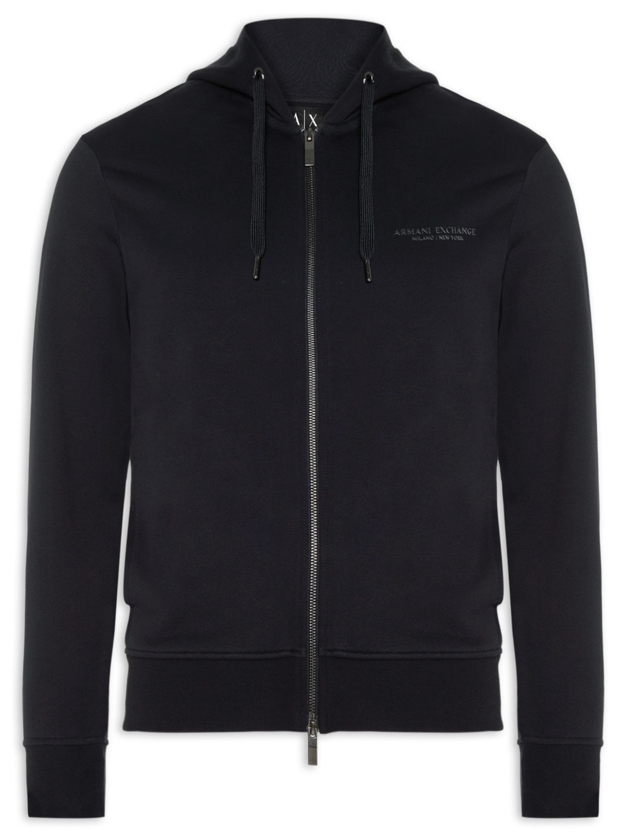 Casaco De Moletom Masculino Com Capuz Logo Azul Armani Exchange