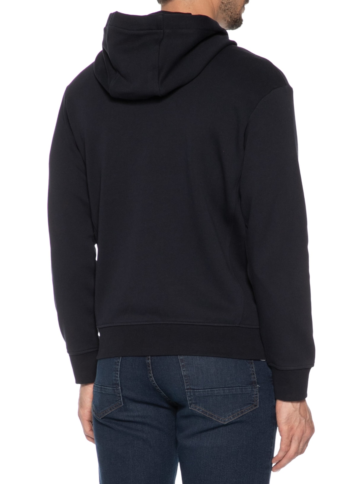 Casaco De Moletom Masculino Com Capuz Logo Azul Armani Exchange
