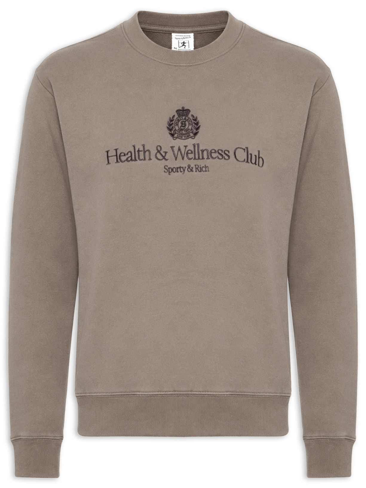 Casaco De Moletom Unissex H&W Crest Embroidered Marrom Sporty & Rich