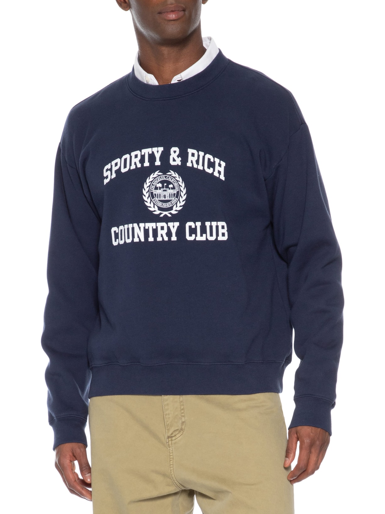 Casaco De Moletom Unissex Varsity Crest Crewneck Azul Sporty & Rich