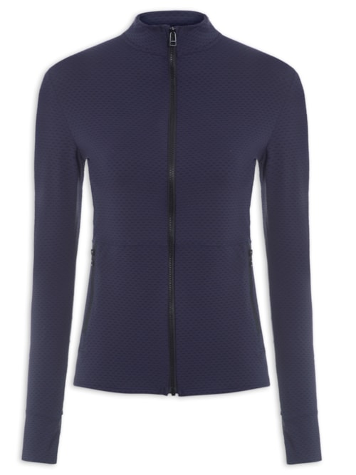 Casaco Detalhe Tela - Azul
