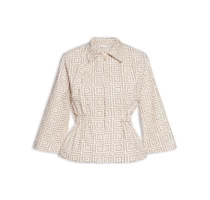 Casaco Feminina Acinturado Com Ombro Deslocados - Off White 