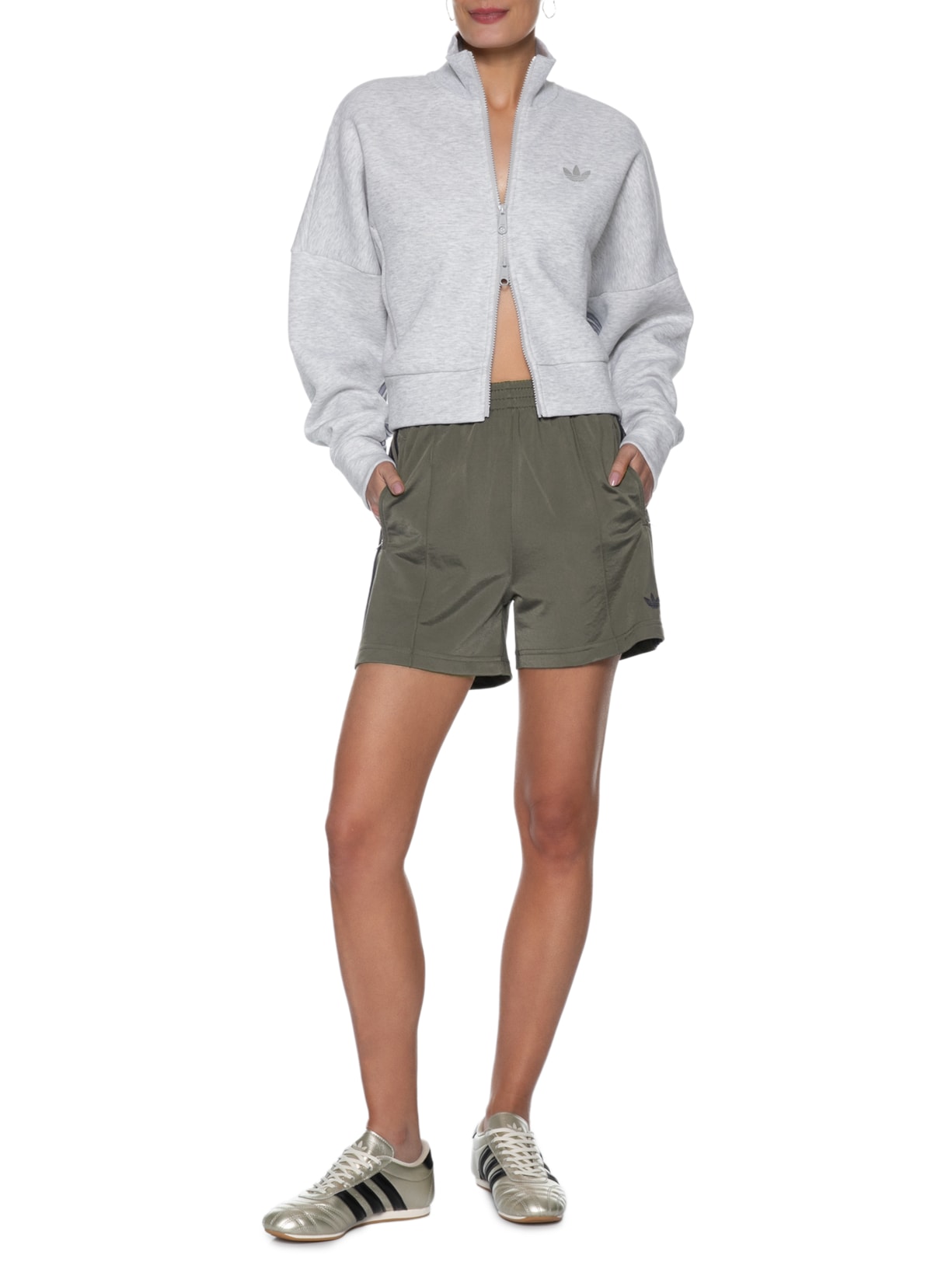 Casaco Feminino Adicolor – Cinza Adidas Originals