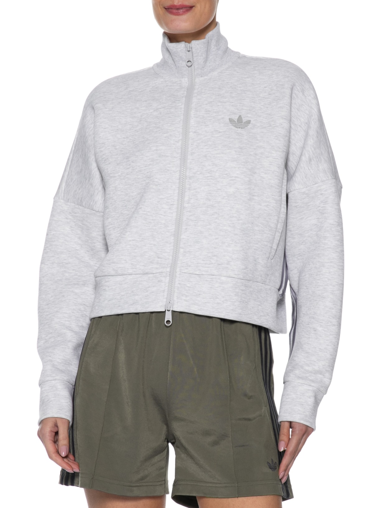 Casaco Feminino Adicolor – Cinza Adidas Originals