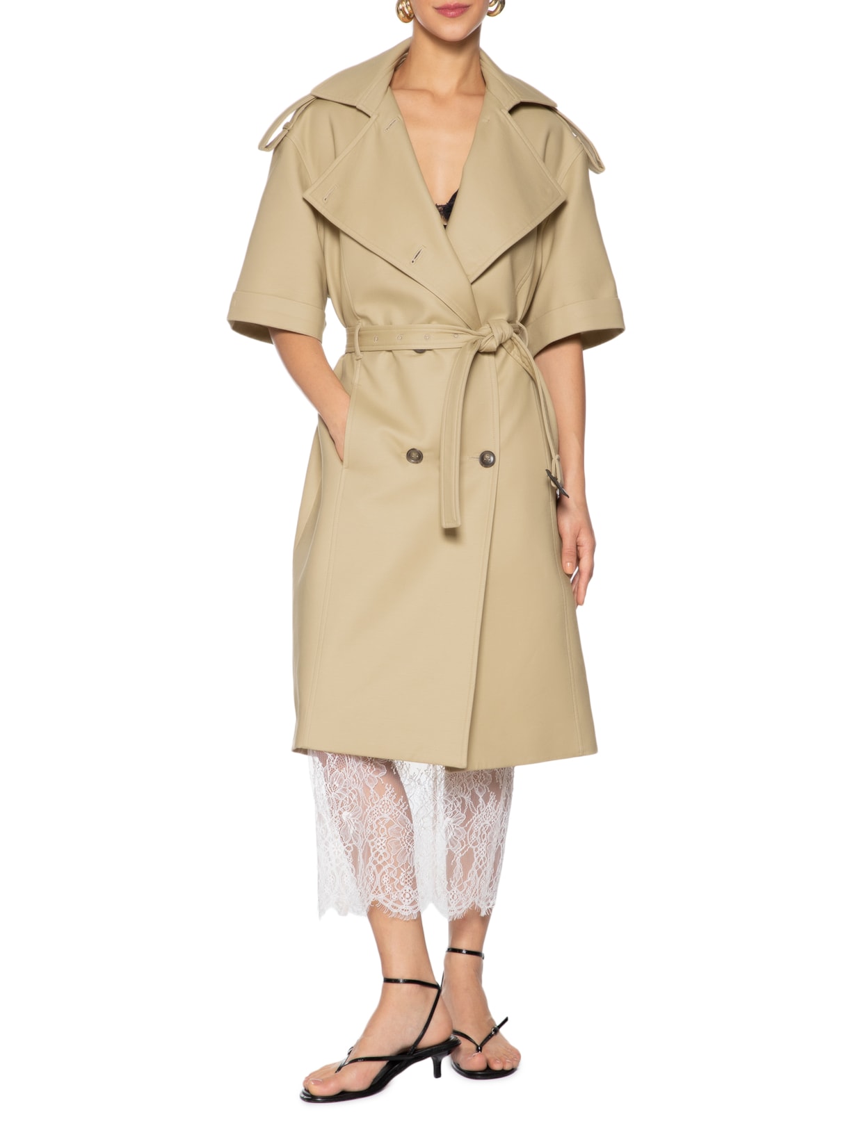 Casaco Feminino Alfaiataria Jacaçu Bege Andrea Bogosian