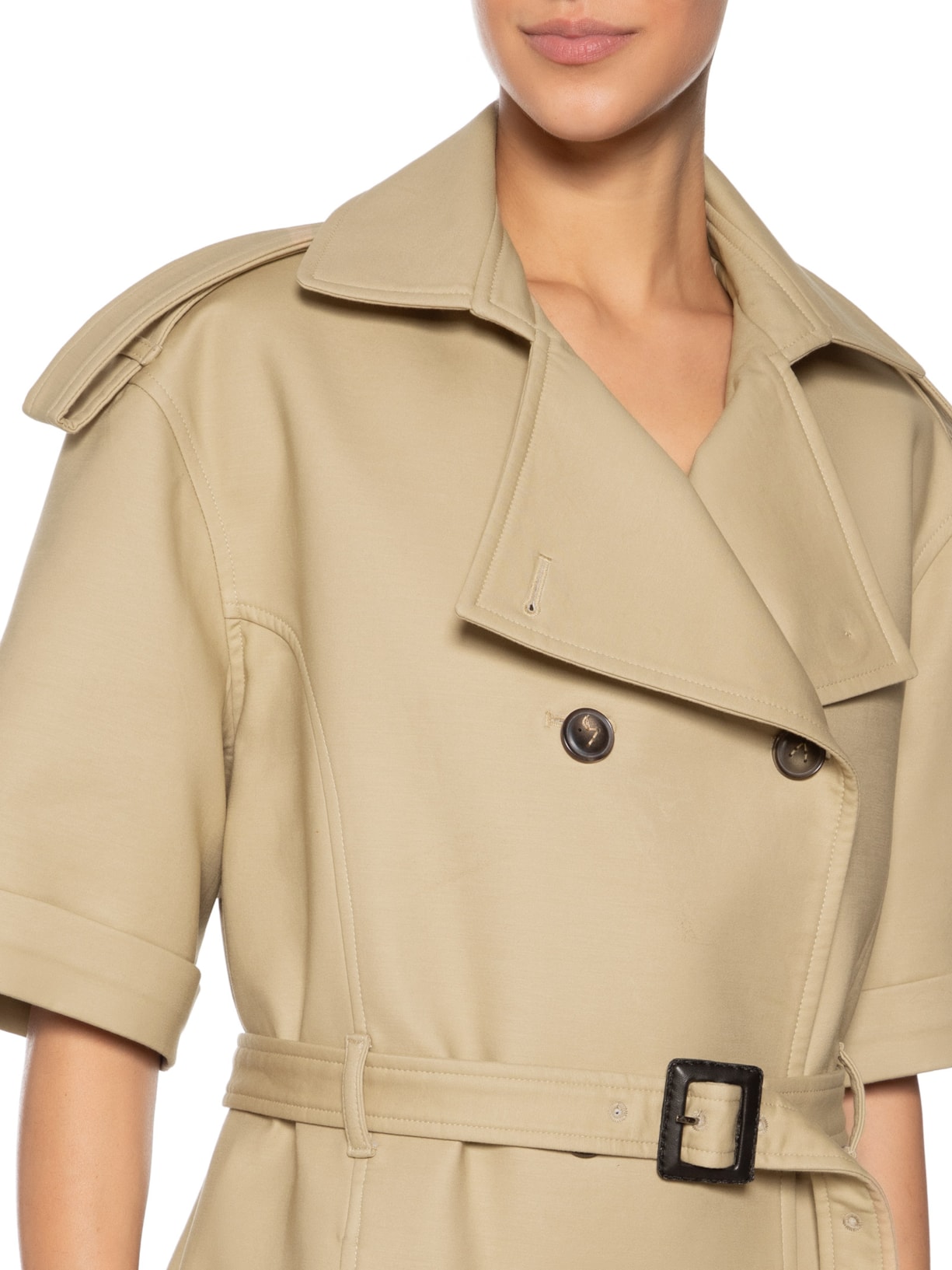 Casaco Feminino Alfaiataria Jacaçu Bege Andrea Bogosian