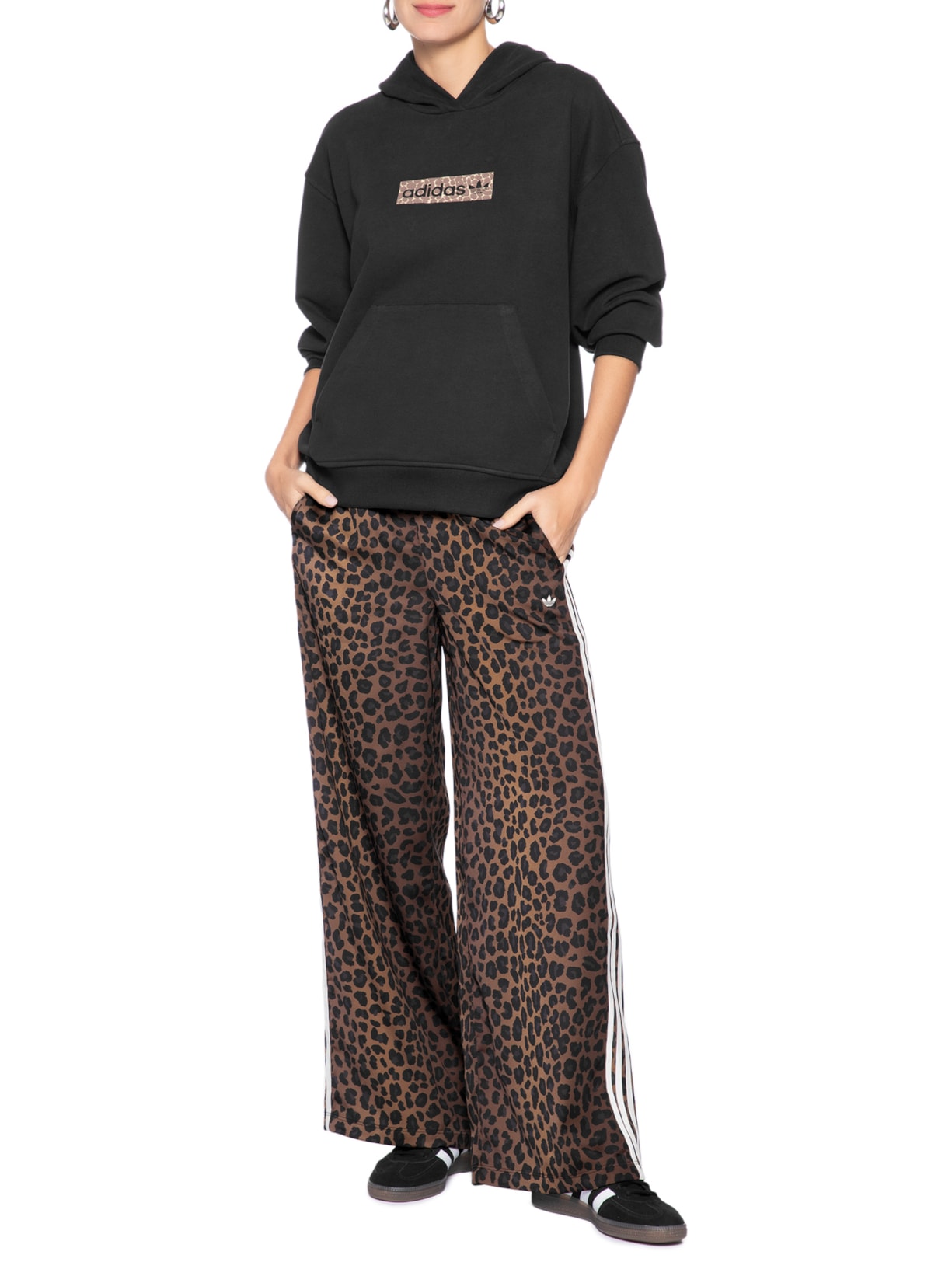 Casaco Feminino Allover Print Preto Adidas Originals