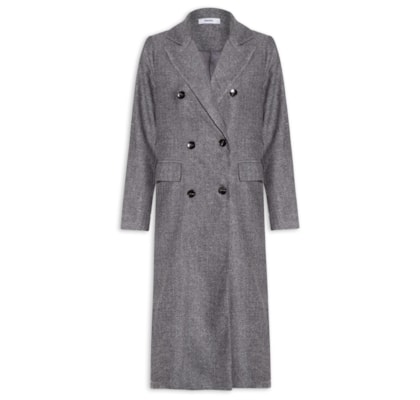 Casaco Feminino Alongado - Cinza