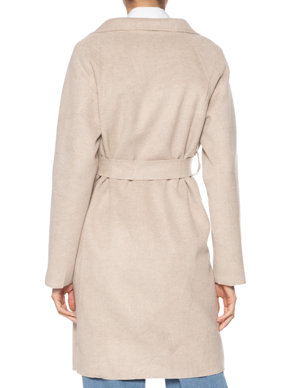 Casaco Feminino Alongado Com Bolsos Frontais Bege '2Essential